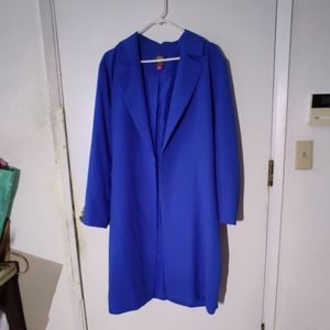Royal Blue XL Vince Camuto Trench with Waist Tie